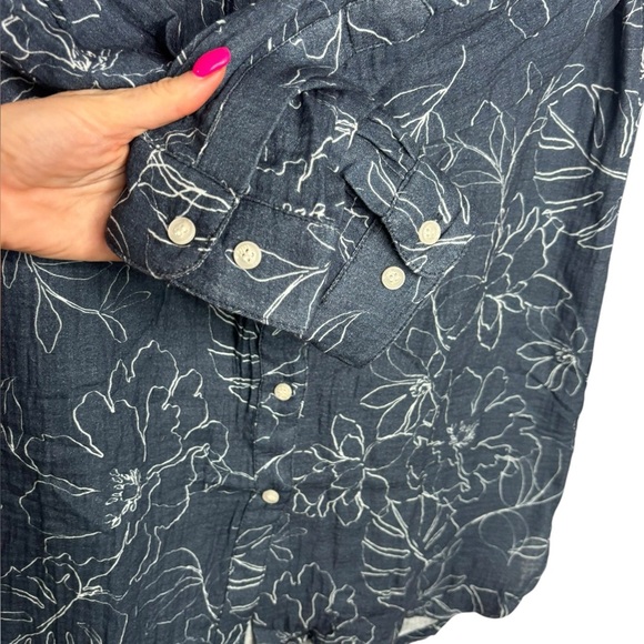 Ripskirt Cotton Blue Print Button Front Shirt Dress Size XS - Picture 6 of 15